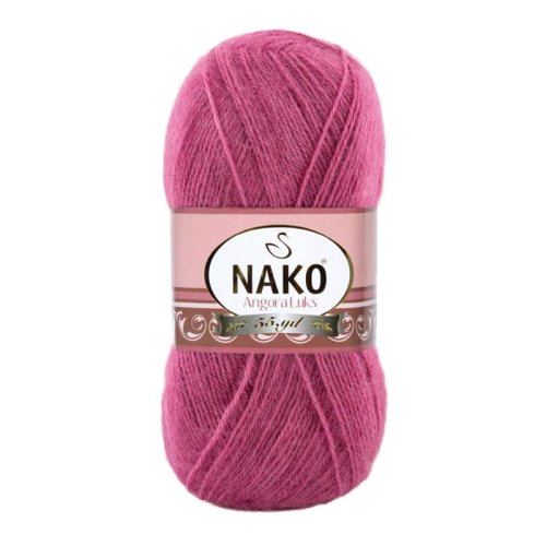 Nako Angora Luks - 6682 - ciemny róż