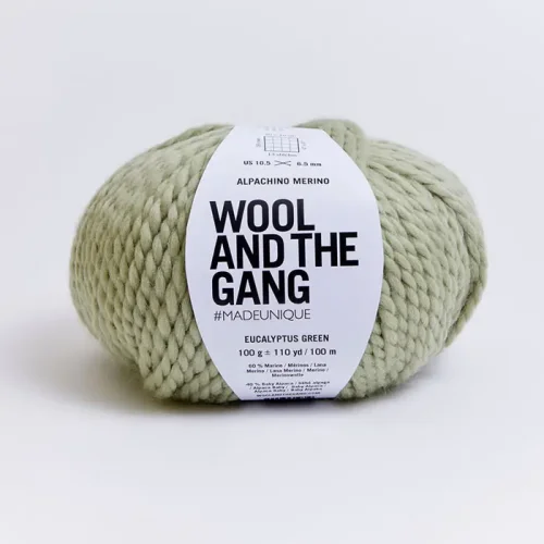 Wool And The Gang Alpachino Merino Eucalyptus Green