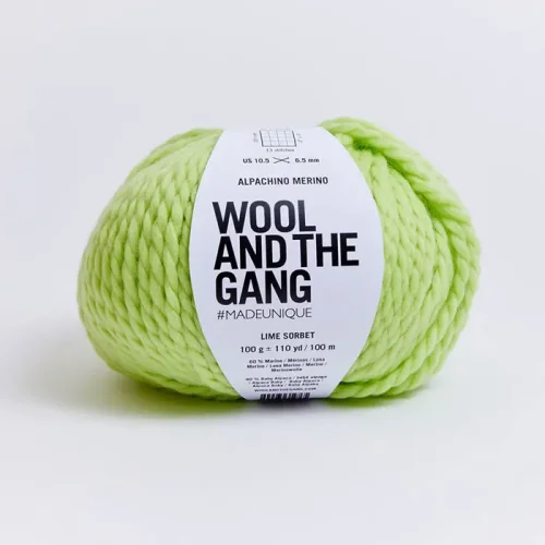 Wool And The Gang Alpachino Merino Lime Sorbet