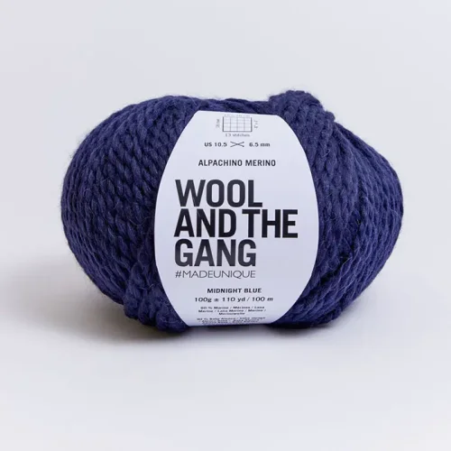 Wool And The Gang Alpachino Merino Midnight Blue