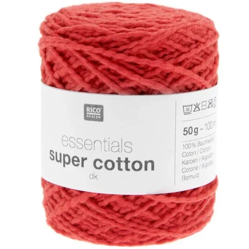 Rico Design Super Cotton Dk - 016 czerwony