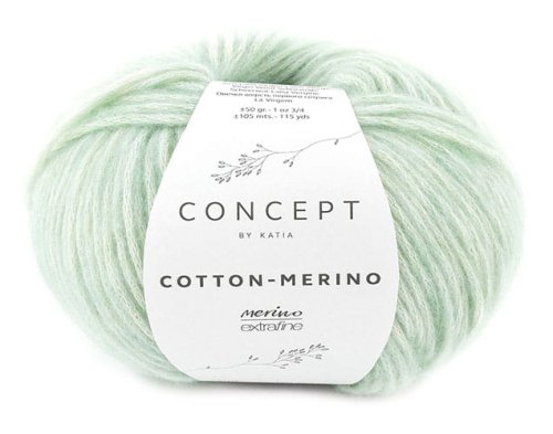 Katia Cotton Merino - pastelowa zieleń - 132
