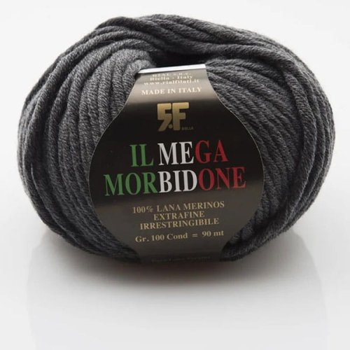 Rial Filati Mega Morbidone - 01 - ciemny szary melanż