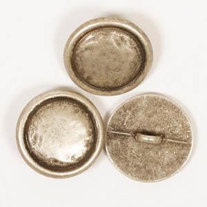 Drops - metalowy na stopce srebrny - 20mm