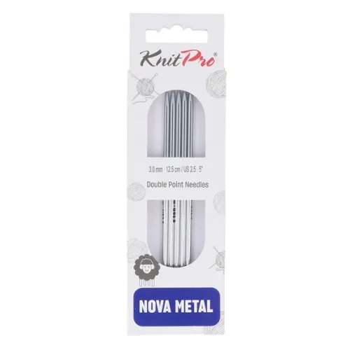 zestaw 5 drutów pończoszniczych KnitPro Nova, rozmiar 3 mm
