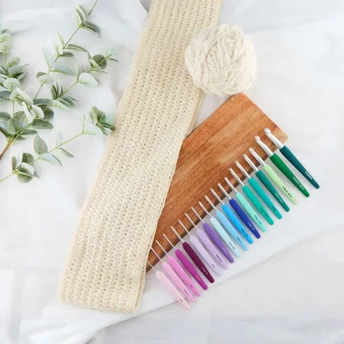 Aluminiowe szydełko z rączką w rozmiarze 2 mm, Knitpro Waves 2.0