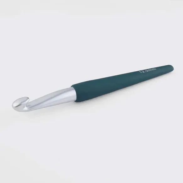 Aluminiowe szydełko z rączką w rozmiarze 12 mm, Knitpro Waves 2.0