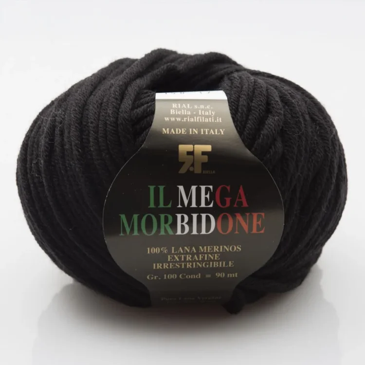 Włóczka Rial Filati Mega Morbidone 150 kolor czarny