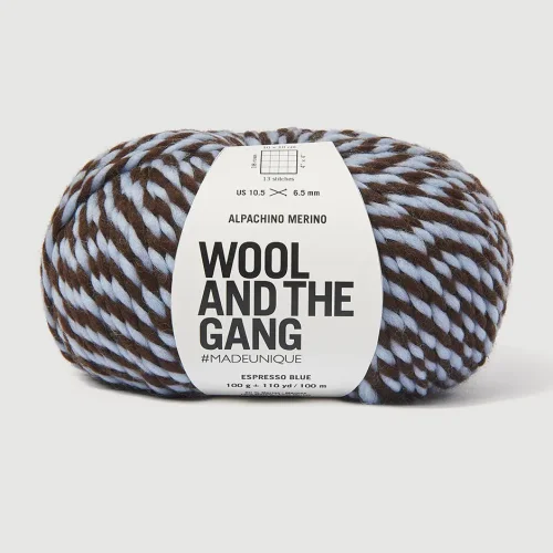 Wool And The Gang Alpachino Merino Twist Espresso Blue