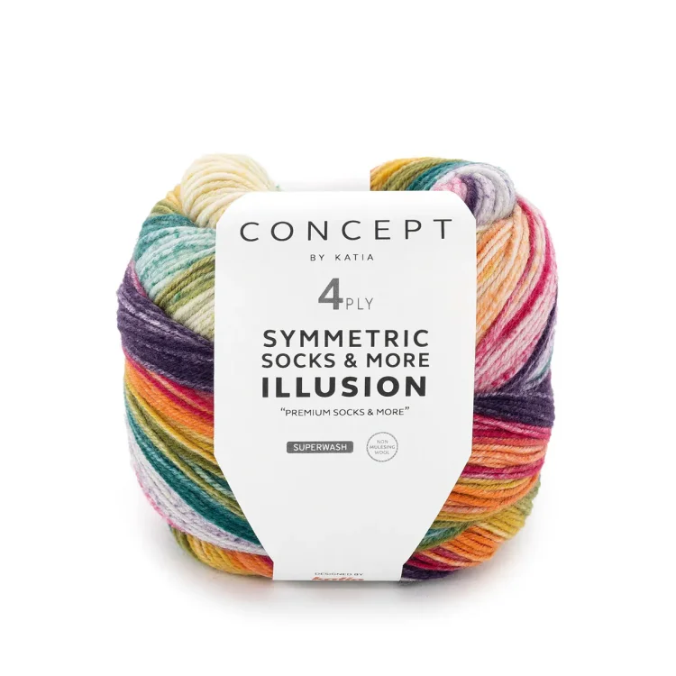 Włóczka skarpetkowa Katia Symmetric Socks - Illusion 71