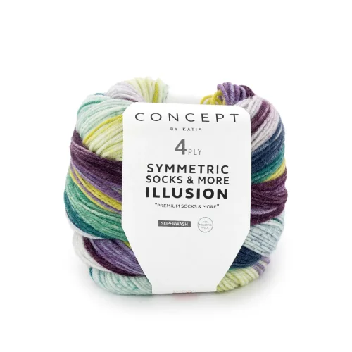 Włóczka skarpetkowa Katia Symmetric Socks - Illusion 73