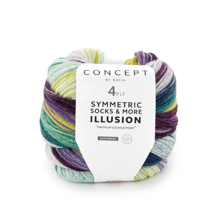 Włóczka skarpetkowa Katia Symmetric Socks - Illusion 73