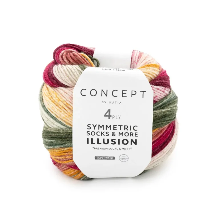 Włóczka skarpetkowa Katia Symmetric Socks - Illusion 74