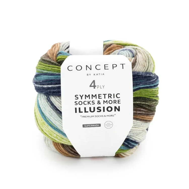 Włóczka skarpetkowa Katia Symmetric Socks - Illusion 75
