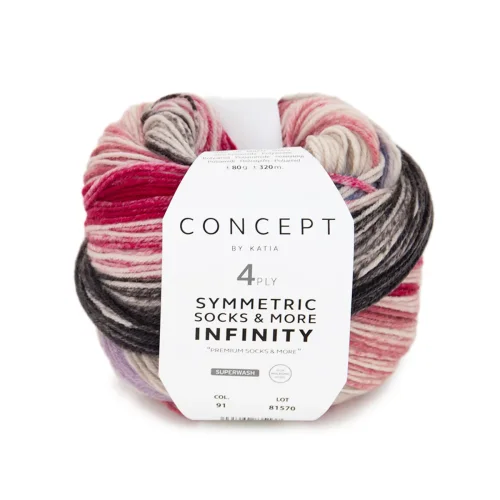Włóczka skarpetkowa Katia Symmetric Socks - Infinity 91