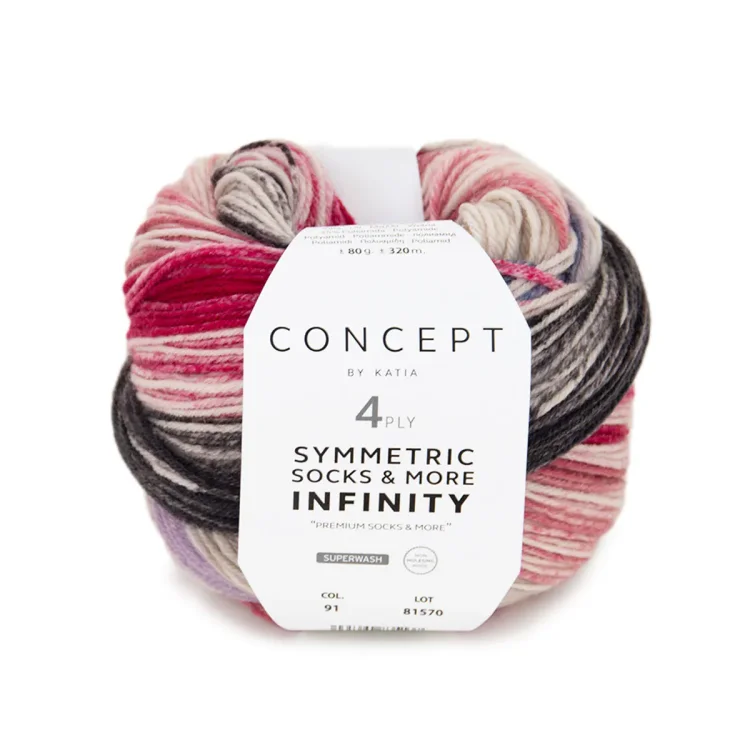 Włóczka skarpetkowa Katia Symmetric Socks - Infinity 91