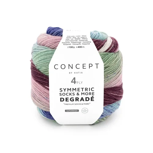 Włóczka skarpetkowa Katia Symmetric Socks - Degrade 82