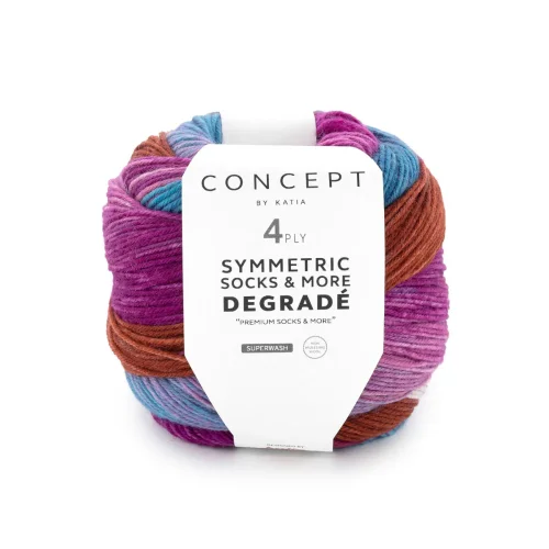 Włóczka skarpetkowa Katia Symmetric Socks - Degrade 83