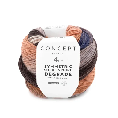 Włóczka skarpetkowa Katia Symmetric Socks - Degrade 84