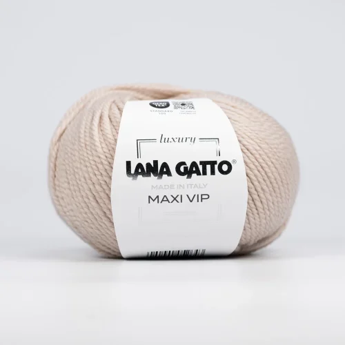 Włóczka Lana Gatto Maxi Vip 10011, merynos z kaszmirem