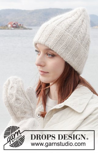 Zestaw na wzór Drops Snow Bright Hat 2