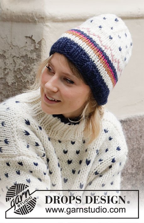 Zestaw na wzór Drops Winter Sunset Hat 2