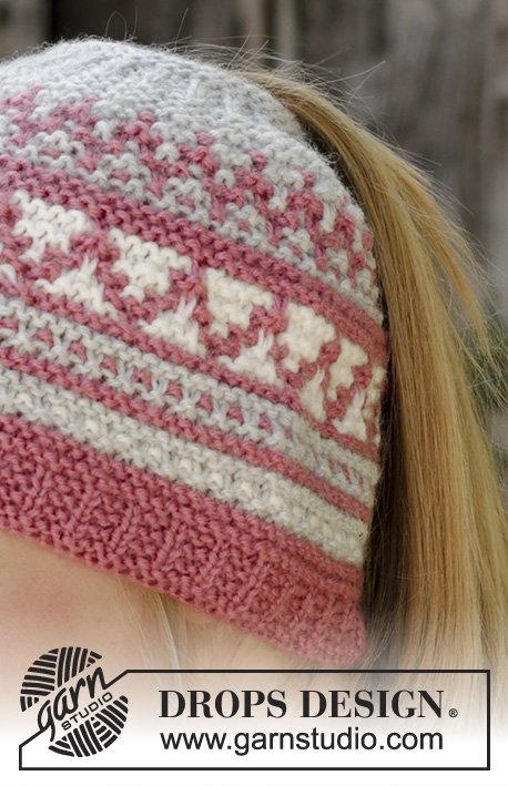 Zestaw na wzór Drops Hint of Heather Hat 2