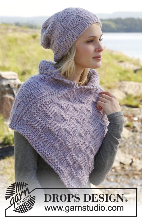 Zestaw na wzór Drops Lilac Weave 1