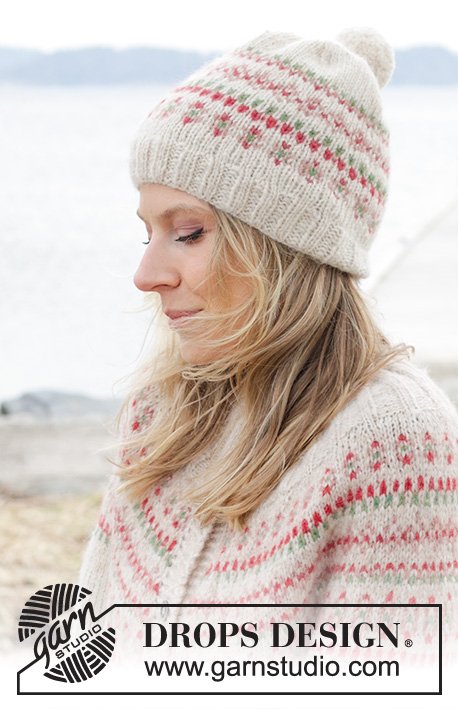 Zestaw na wzór Drops Something About Holly Hat 3