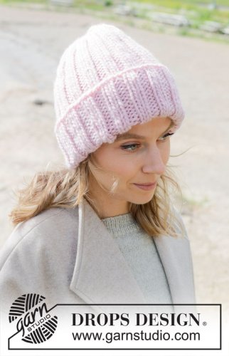 Zestaw na wzór Drops Rosy Twilight Hat 1