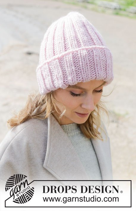 Zestaw na wzór Drops Rosy Twilight Hat 2