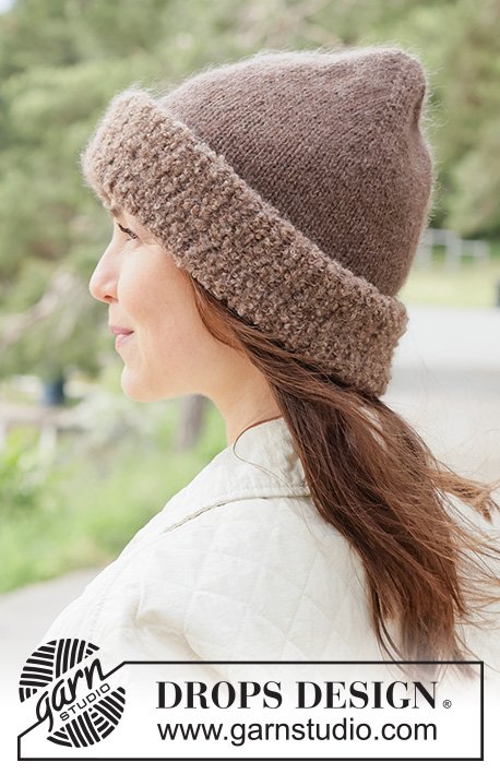 Zestaw na wzór Drops Cocoa Puff Hat 1