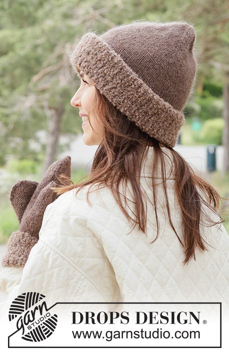 Zestaw na wzór Drops Cocoa Puff Hat 2