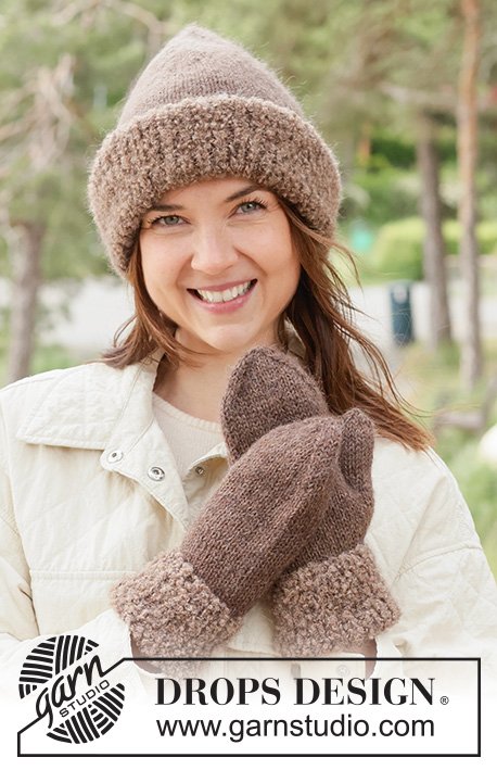 Zestaw na wzór Drops Cocoa Puff Hat 4