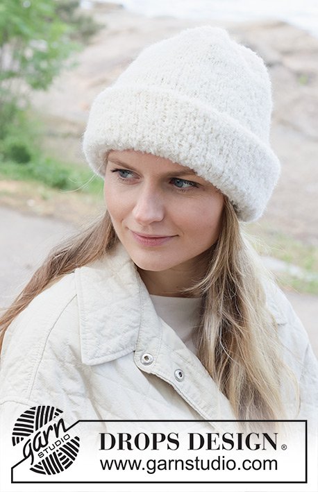 Zestaw na wzór Drops Arctic Whisper Hat 1