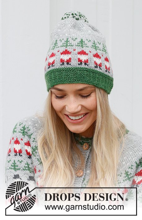 Zestaw na wzór Drops Christmas Time Hat 3