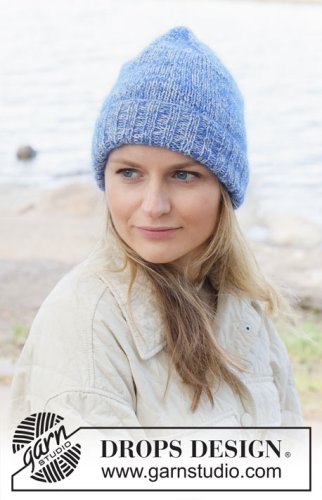 Zestaw na wzór Drops Sand and Sea Hat 1
