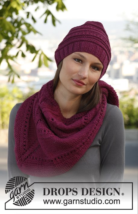 Zestaw na wzór Drops Aubergine 1