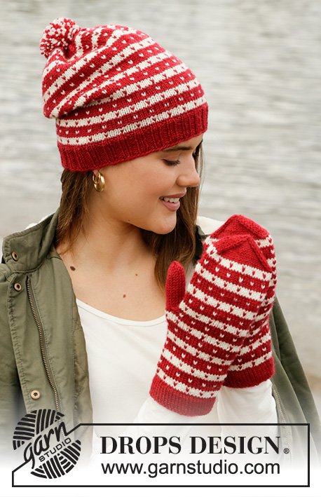 Zestaw na wzór Drops Candy Cane Lane Set 2