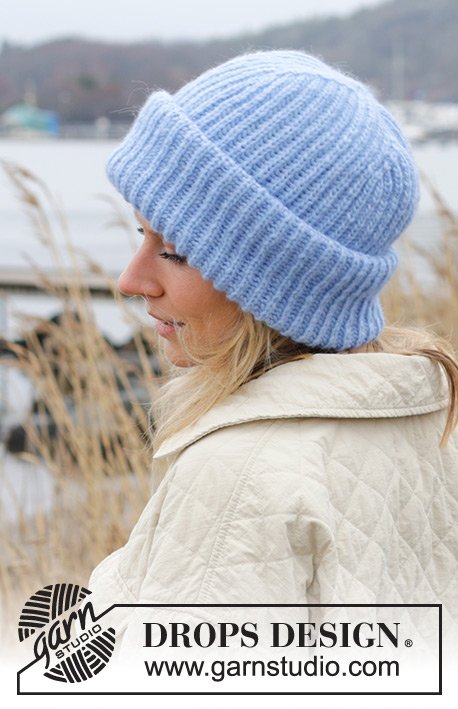 Zestaw na wzór Drops Blue Jay Hat 1