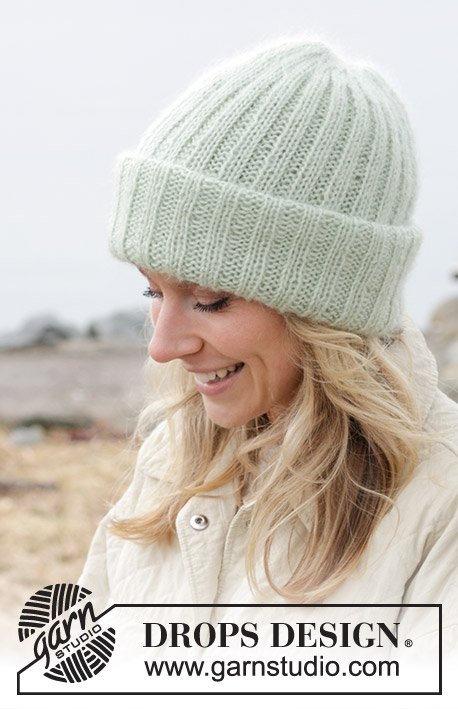 Zestaw na wzór Drops Mint Winter Hat 1