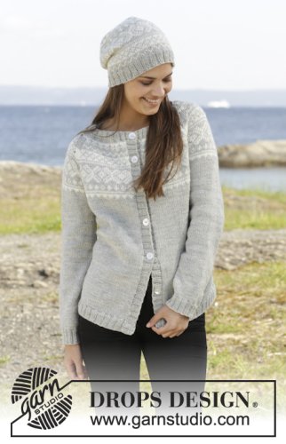 Zestaw na wzór Drops Silver Dream Cardigan 1