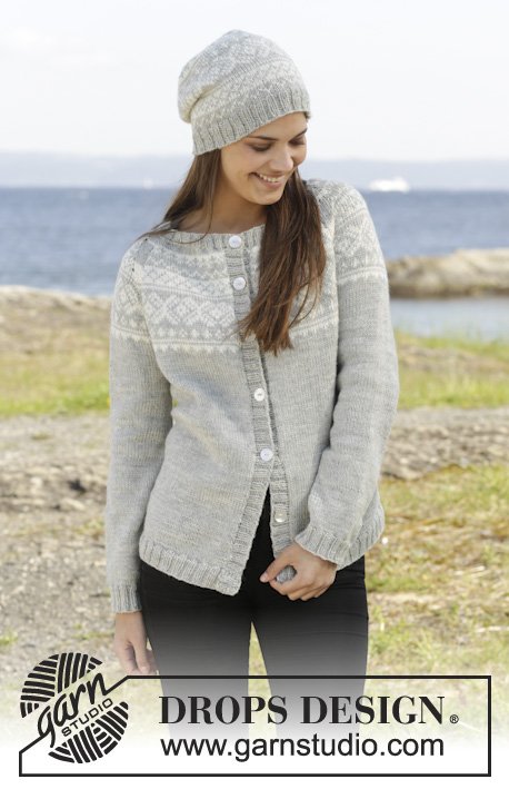 Zestaw na wzór Drops Silver Dream Cardigan 1