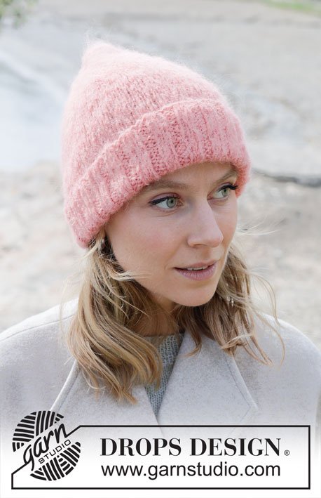Zestaw na wzór Drops Coral Whisper Hat 3