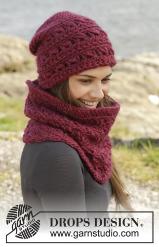 Zestaw na wzór Drops Cozy Crimson 1