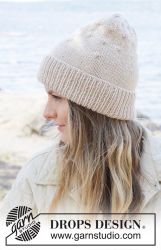 Zestaw na wzór Drops Warm Wheat Hat 1