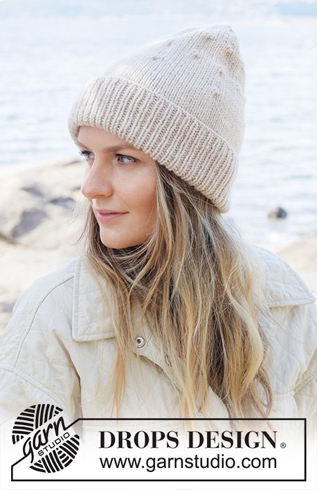 Zestaw na wzór Drops Warm Wheat Hat 3