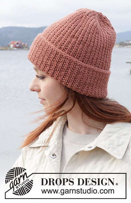 Zestaw na wzór Drops Brick Lane Hat 1