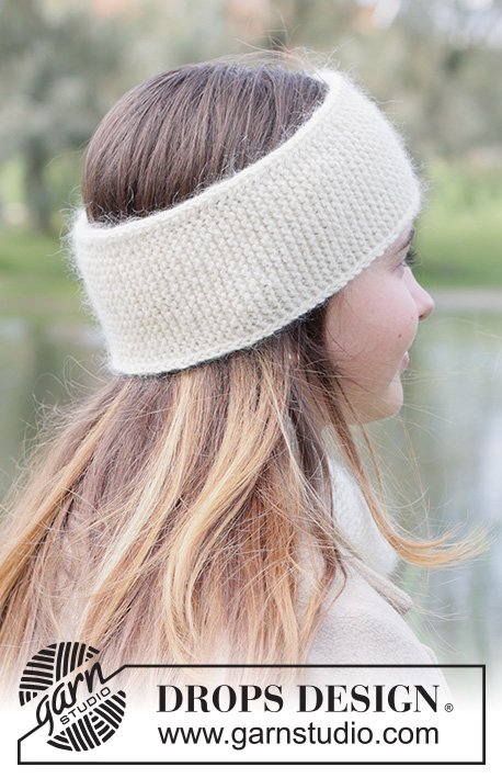 Zestaw na wzór Drops Fuzzy Wrap Headband 2