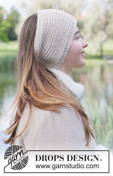 Zestaw na wzór Drops Ivory Turn Headband 1